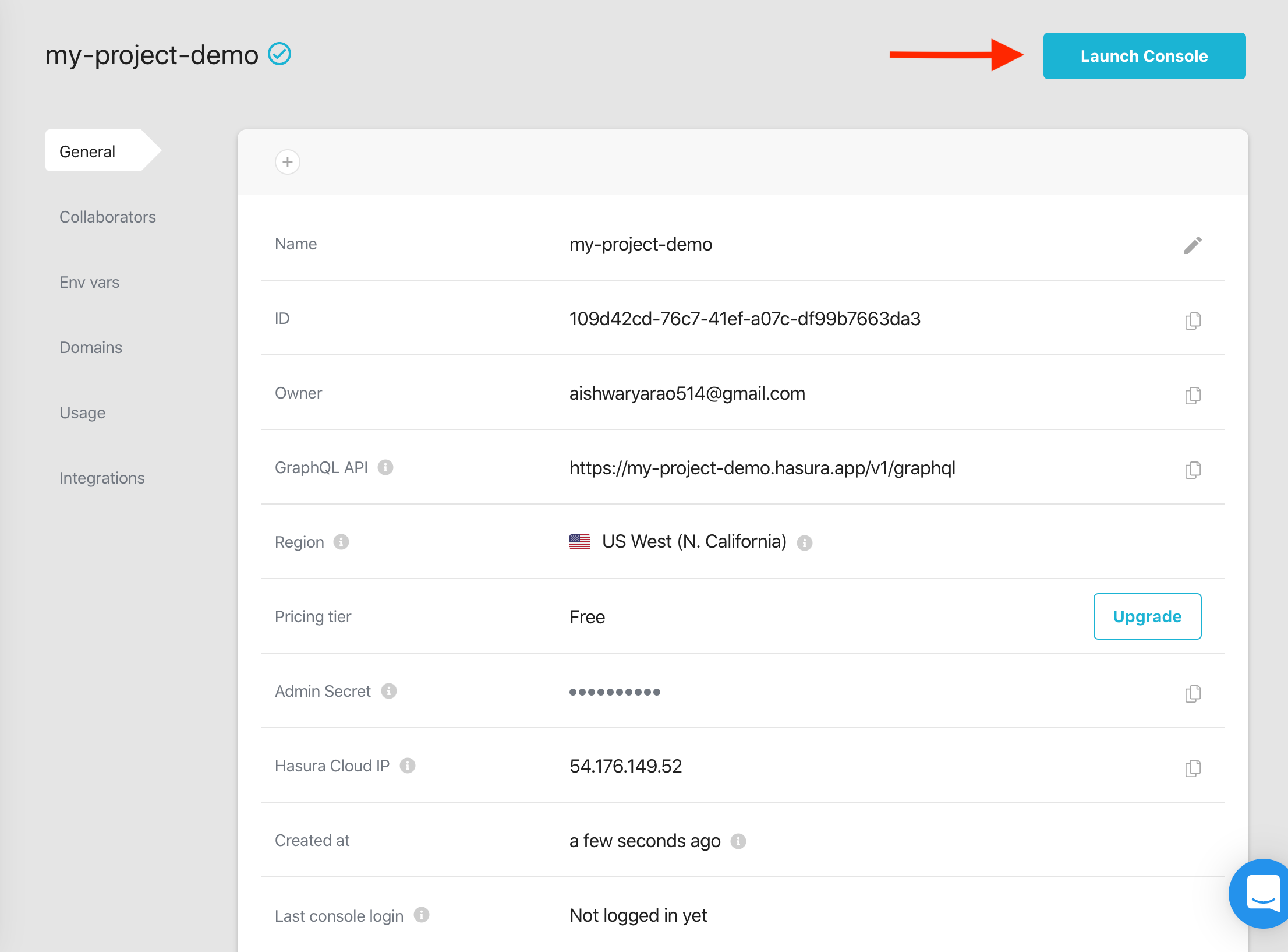 database setup with new database
