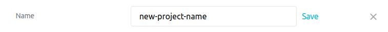 Project renaming